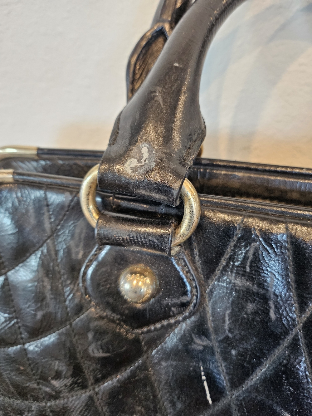 Bally Vintage Quilted Patent Leather Doctor/Satchel Bag. - Picture 5 of 13